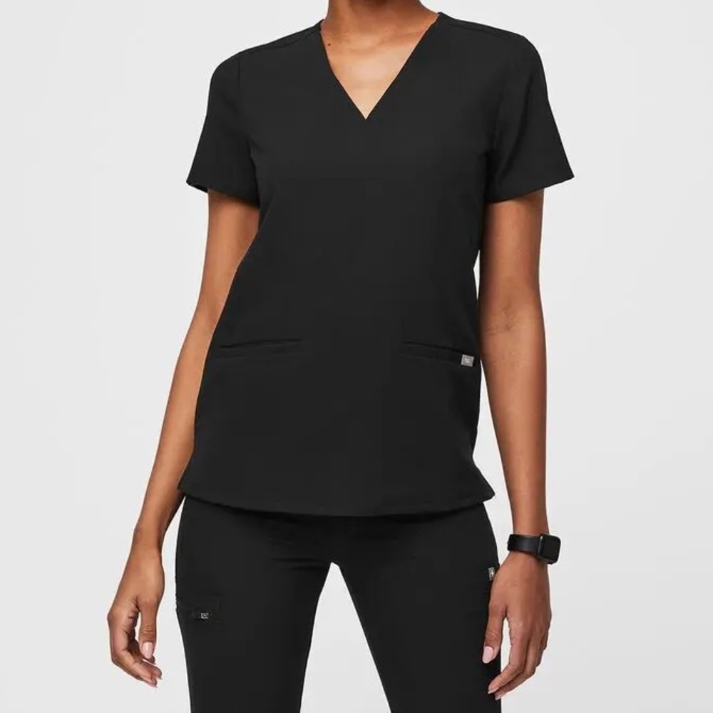 Figs Technical Collection Scrub Black Shirt